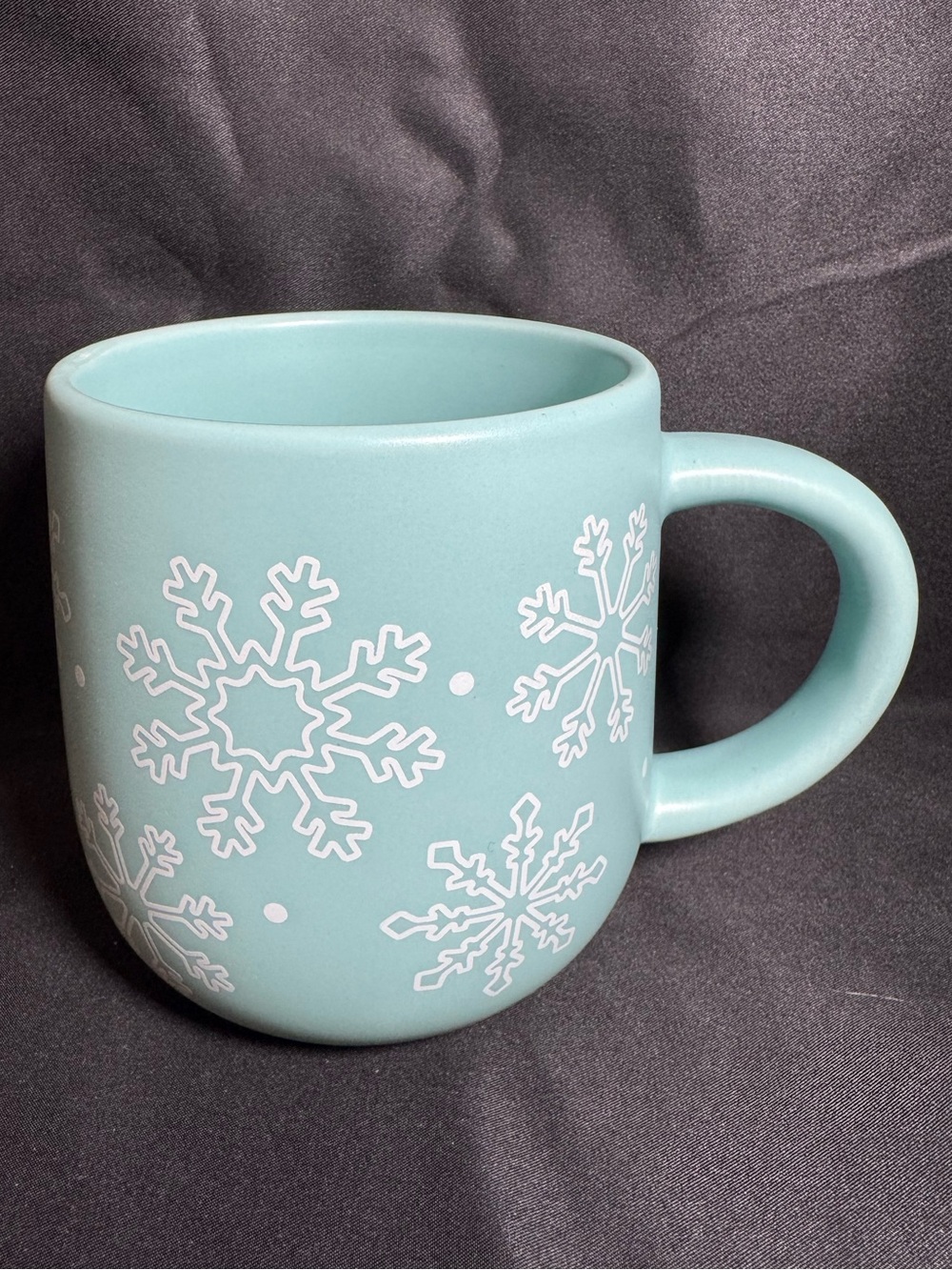 EUC St. Nicholas Square Blue Snowflake Winter Coffee Mug